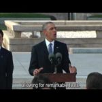 【TOEICリスニング対策】オバマ大統領による広島でのスピーチ（英語字幕）
