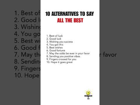 10 Better Ways to Say All The Best 👍🏻