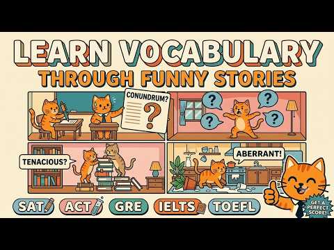 Learn 50 High-Frequency Words Fast (SAT, ACT, GRE, IELTS, TOEFL Vocabulary) through Funny Stories